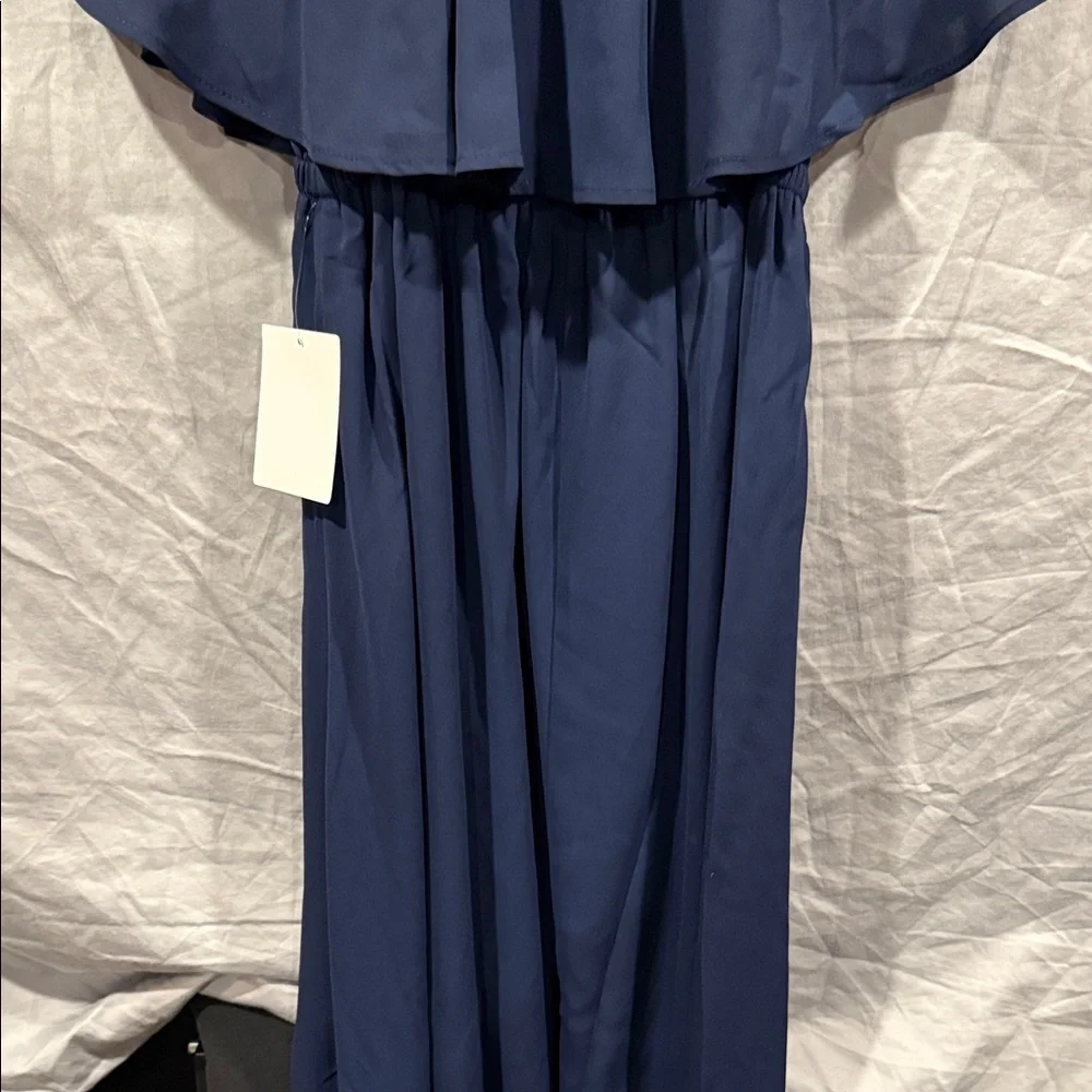 Show Me Your MuMu Off-Shoulder Blue Maxi Dress - Picture 8 of 10